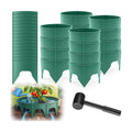 80 Pcs Planting Grow Rings, Diameter Range 8.2-15.7 Inches, Adjustable Interlocking Plant Support Rings with Mallet