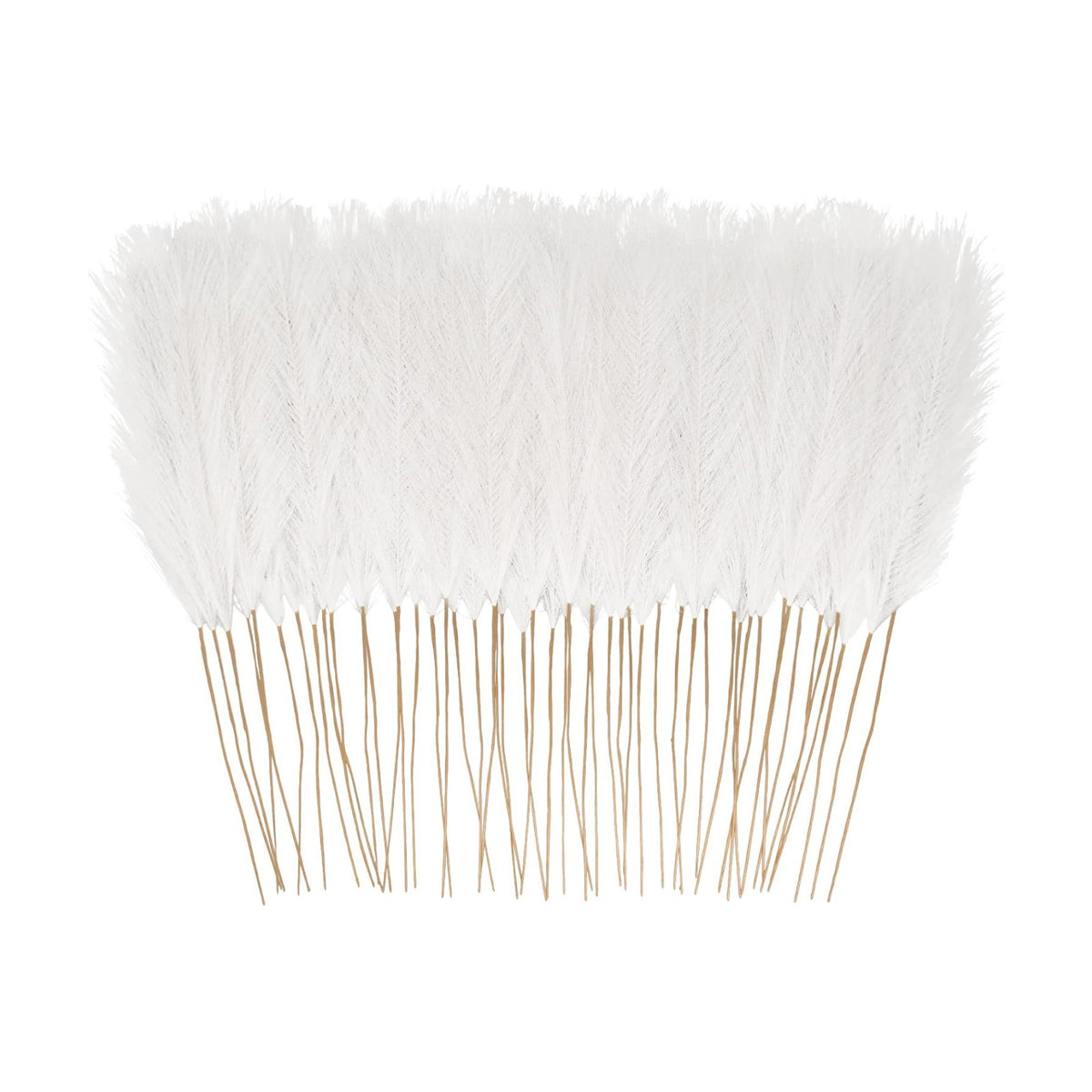 obbsie 150PCS White Faux Pampas Grass Decor, 21.6" Fluffy Vase Filler