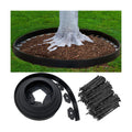 Landscape Edging Border 120FT, 4IN Tall Plastic Garden Edging | Lawn Edging Kit with 180pcs Spikes, Tool-Free Flexible