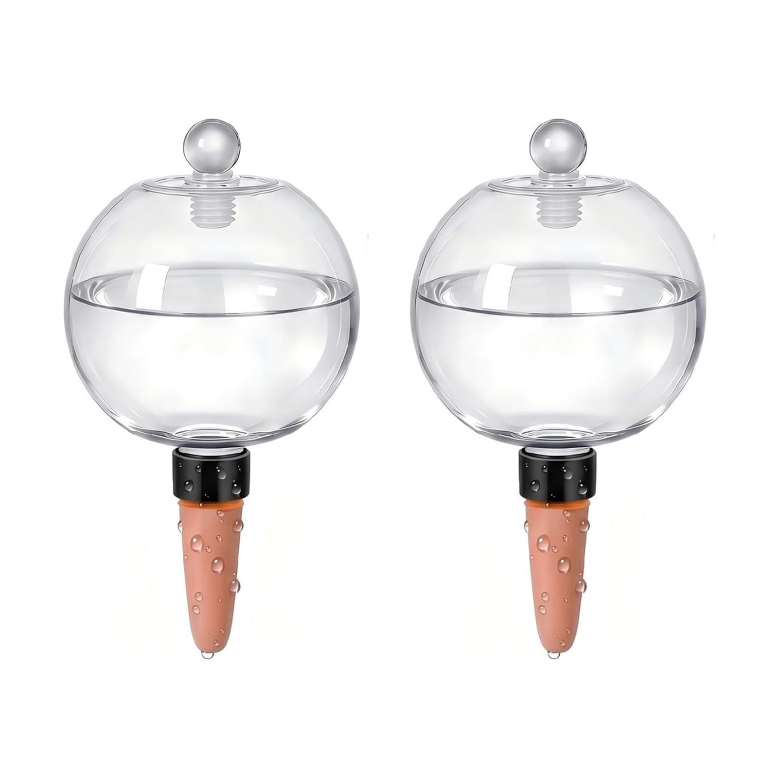 EX-Large Plant Watering Globes with Cover 26oz Top Fill Plastic Water Bulbs Self Watering Planter Inser, Slow Release