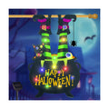 Halloween Lighted Garden Flag, Witch Feet Yard Decor, 28x40 In