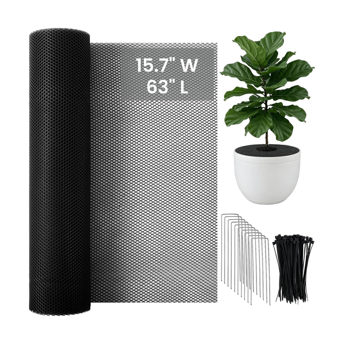 15.7" X 63" Plant Pot Grids-Cuttable Plant Pot Soil Cover Protector