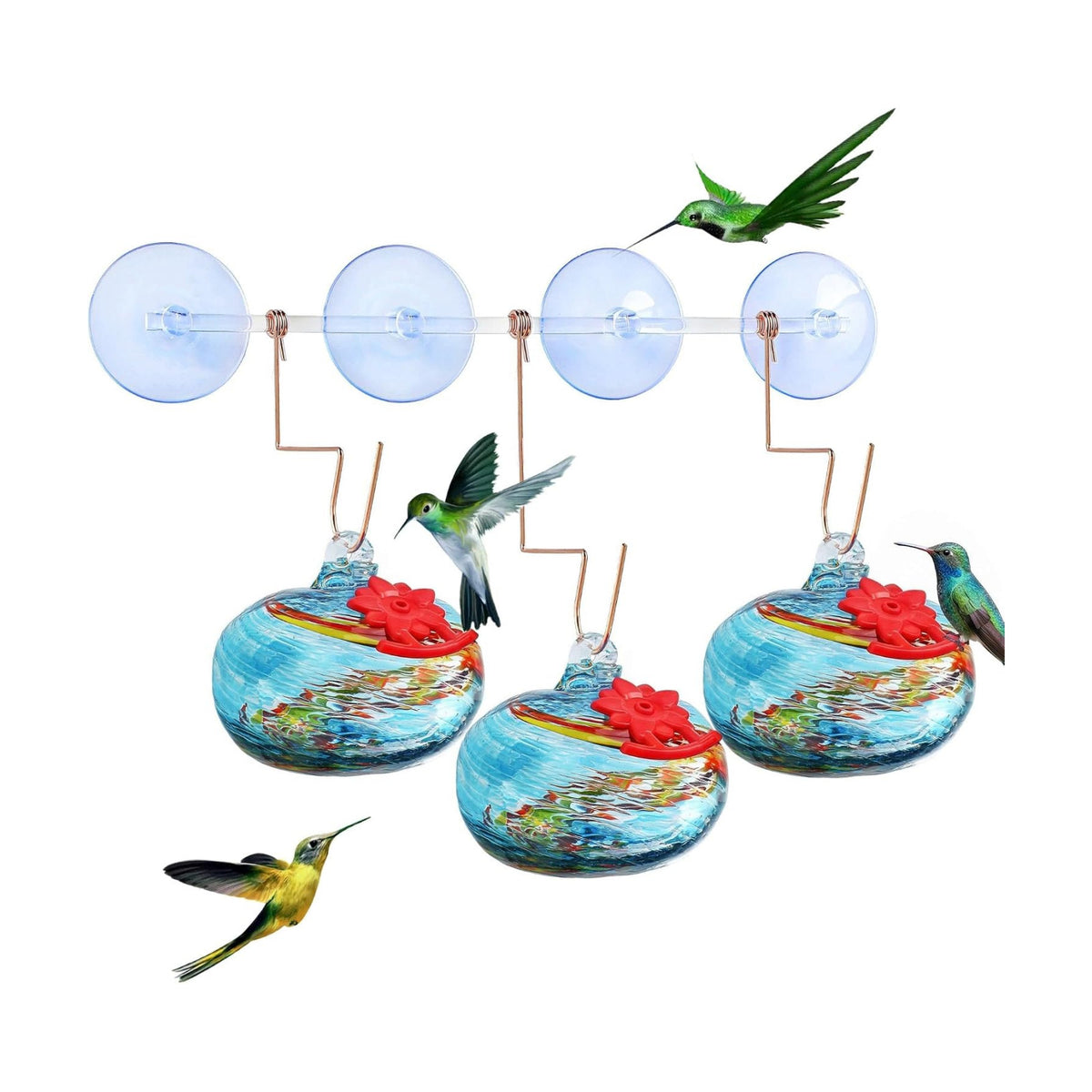 Window Hummingbird Feeder with Suction Cup Humming Bird Feeder for Outdoor