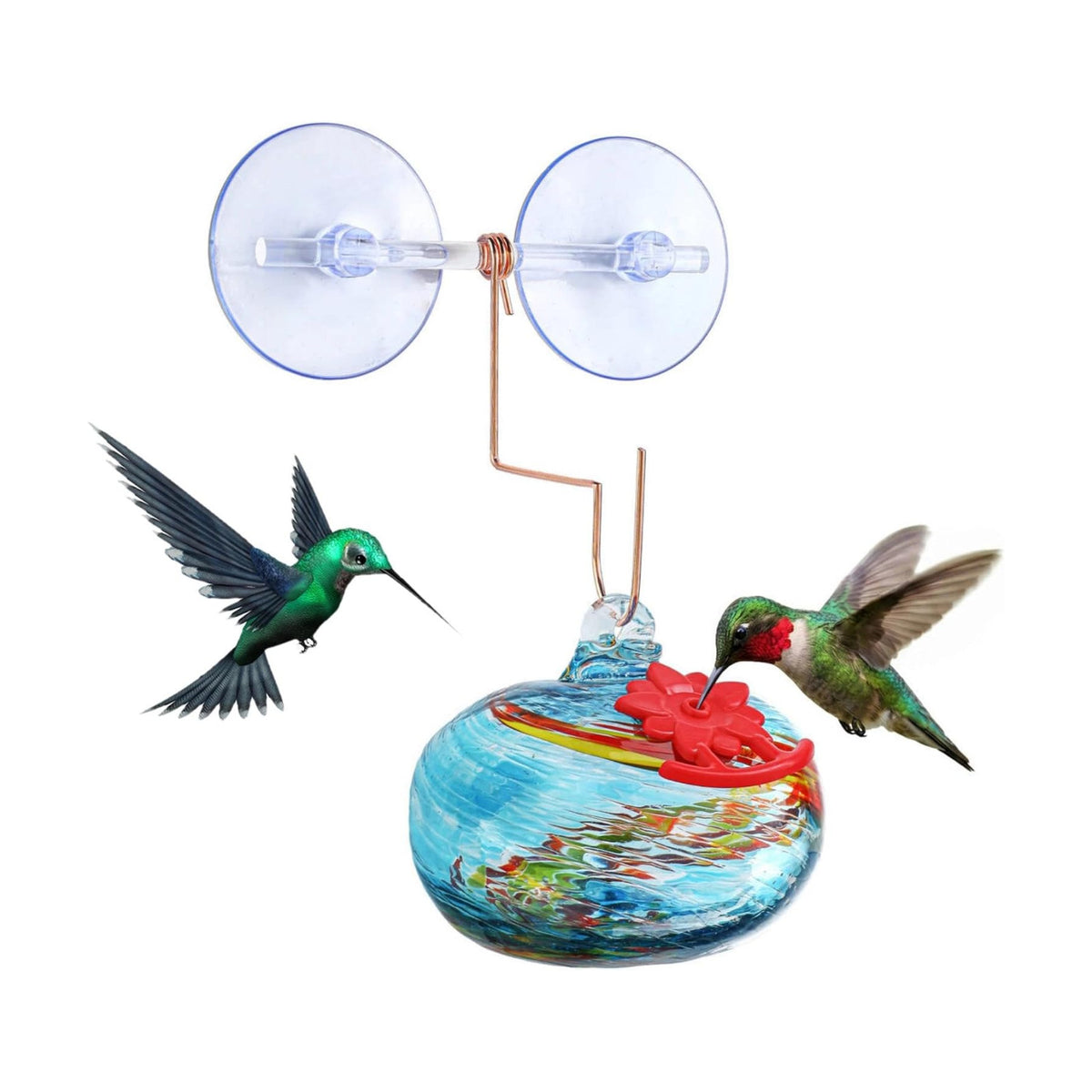 Window Hummingbird Feeder with Suction Cup, Humming Bird Feeder for Outdoor