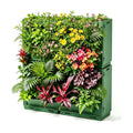 Vertical Wall Planter for Indoor Plants, Living Wall Planter System with 4 Stackable Pots, Wall Mounted Hanging
