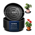 10Pack Plant Saucer 9 inch, Heavy Duty Flower Pot Saucers, Plant Pot Saucers Bulk, 1.5'' Deeper Plant Trays for Pots