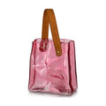 Glass Purse Vase for Flowers Pink Vases for Centerpieces