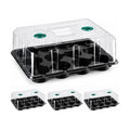 4 Inch Seed Starting Trays with Humidity Domes for Plants, 4 Pack 12-Cell Seedling Starter Trays, Plant Starter