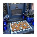 Tinideya 2 Pcs Blue Evil Eye Layered Doormat Set