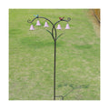 45.5"H Decorative Garden Stakes with Bells,Metal Flowers for Outside | Garden Art for Patio,Lawn, Pathway & Flower Bed