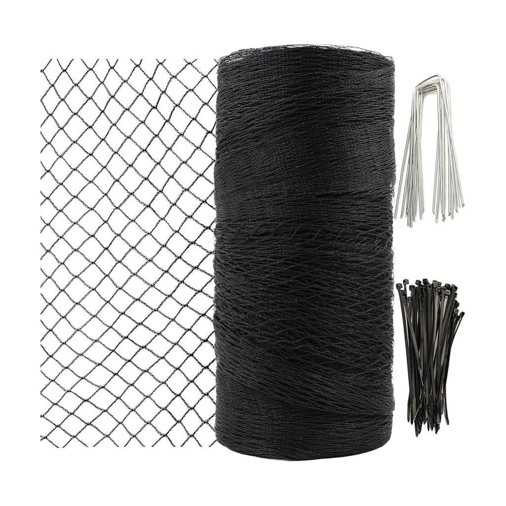 Bird Netting,13 X 40 FT,Garden Netting with 50pcs Ties 10pcs Stakes | Heavy Duty,5/8 inch Mesh,0.9 oz/yd² weight,UV