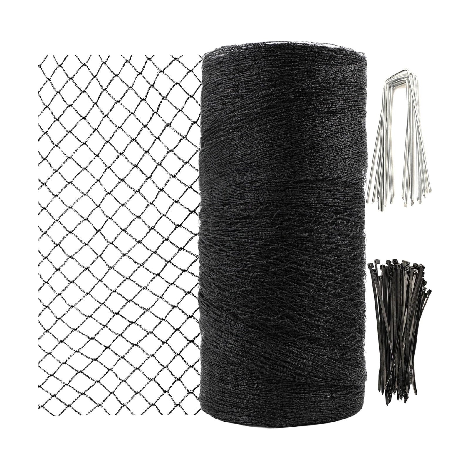 Bird Netting,13 X 40 FT,Garden Netting with 50pcs Ties 10pcs Stakes | Heavy Duty,5/8 inch Mesh,0.9 oz/yd² weight,UV