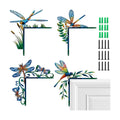 MorningRo 4 Pcs Dragonfly Themed Door Frame Topper Nature Metal Wall Art