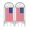 Liitrton 2 Pack Garden Flag Holder Stand Fits Max 14" x 25" Outside Flags | Yard Flag Holder | Decorative Metal Garden