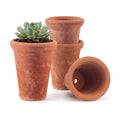 4 Packs Aged Terracotta Pots 4.3 x 3.4'' Terracotta Planter Small Rustic Clay Pots for Plants Flower Cactus Succulent