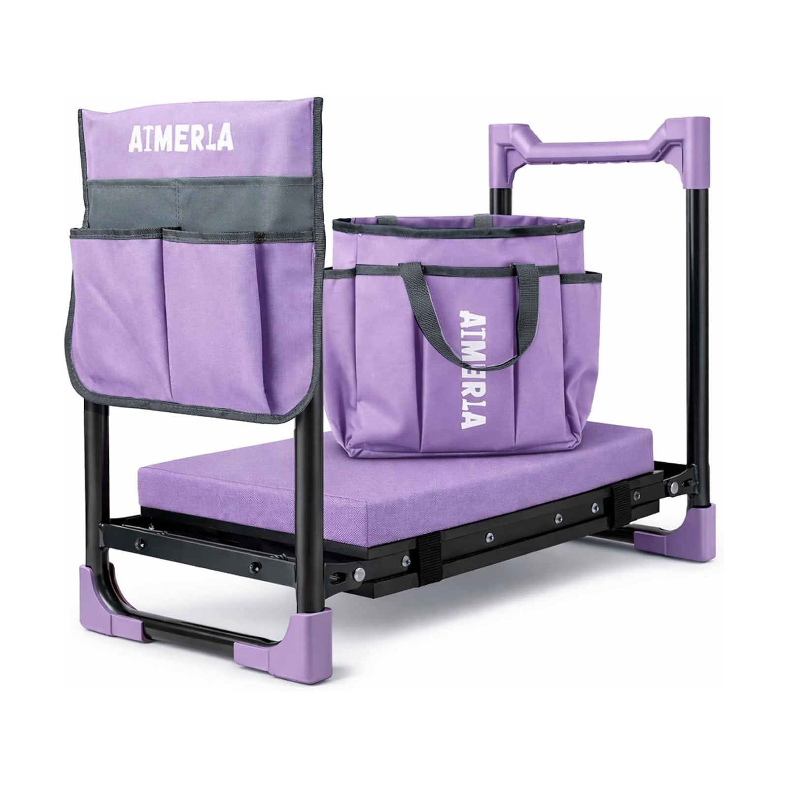 K7 Foldable Garden Kneeler Seat, Upgraded Anti-Slip Base, 350LBS Capacity, 10.2" Wide EVA Pad & Detachable Cloud