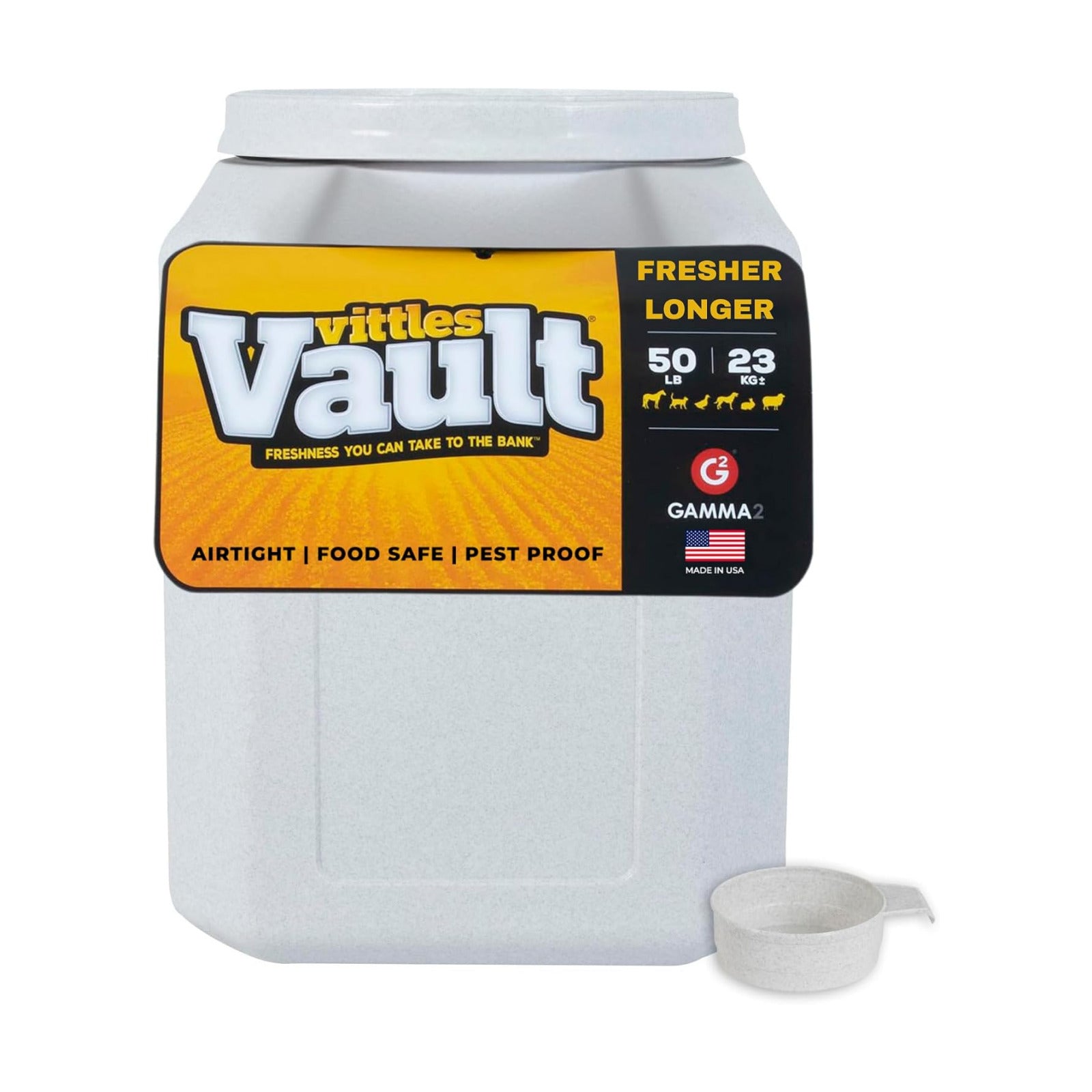 Vittles Vault Traditional Pet Food Storage Container For Dog Kibbles/Bird Seed/Oatmeal/Rice/Flour/Cereal, BPA Free