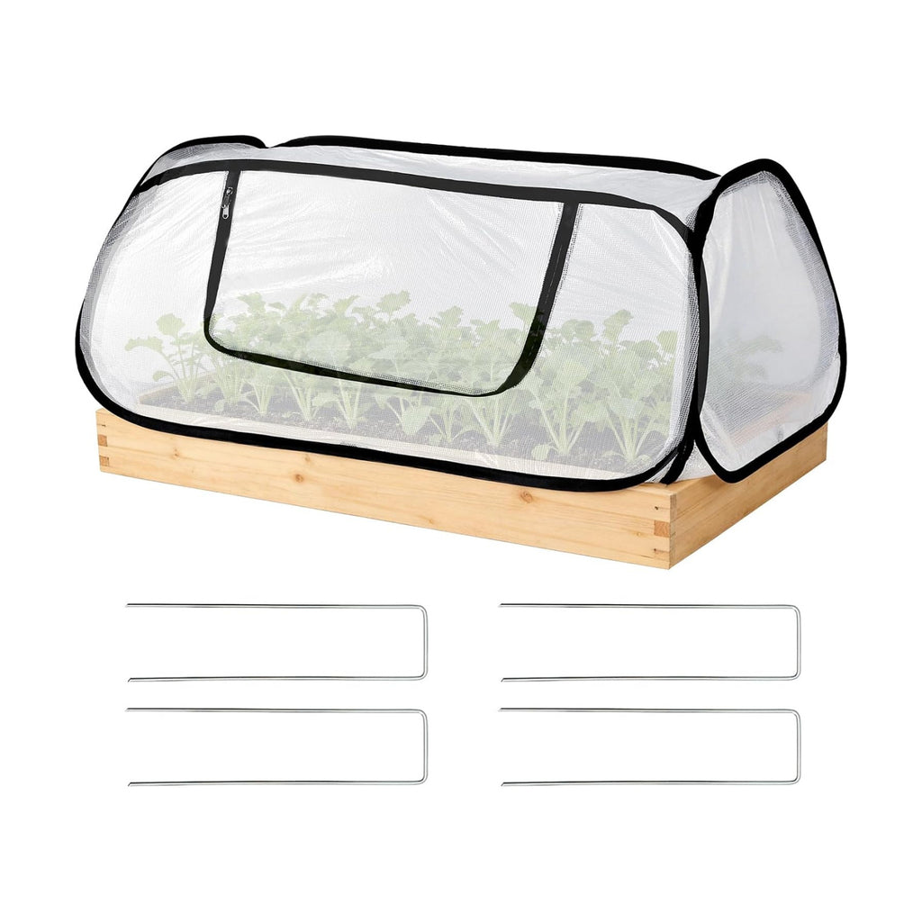 Garden Covers for Raised Beds, Pop up Garden Rows Plants Cover, Vegetable Mesh Plant Protector 45" x 18" x 20" Crop