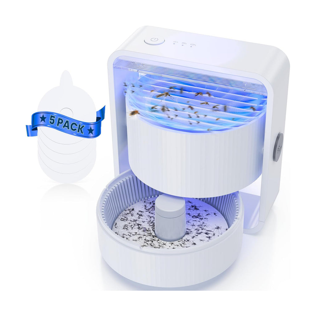 Fruit Fly Traps for Indoors, Gnat and Insects Catcher for House with UV Light, Fan Suction, Ideal for Garage, Kitchen