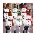 Solar Christmas Snowman Pathway Lights Outdoor Decoration, 6 Pack