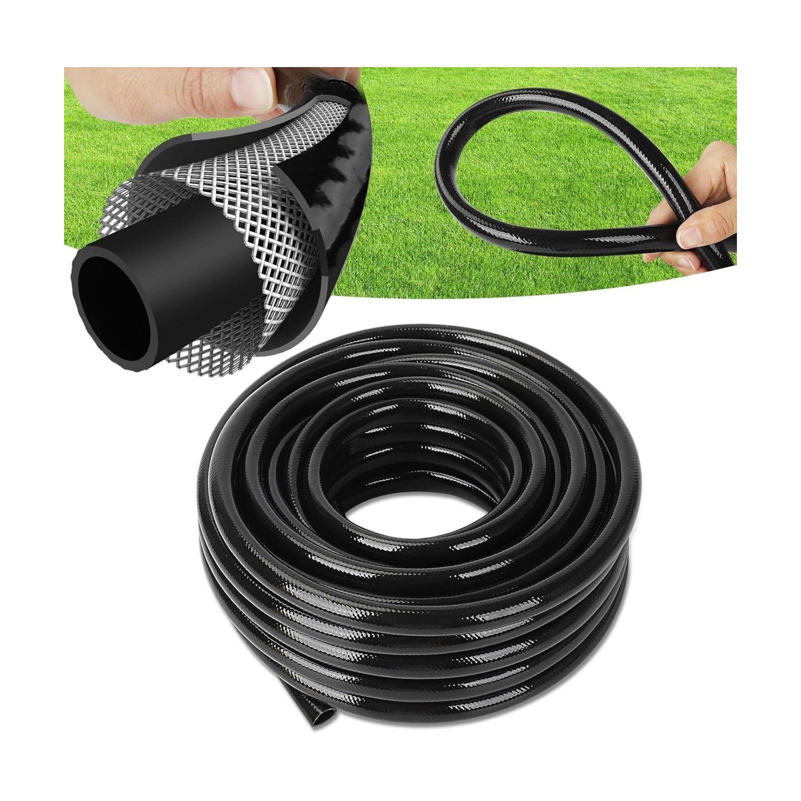 1/2 Inch Irrigation Tubing 50 FT, Drip Mainline for Raised Beds & Gardens | Cut to fit greenhouse rows and lawn edges;