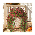 INQCMY Artificial Fake Hanging Flowers Plants for Outdoor Fall Decoration