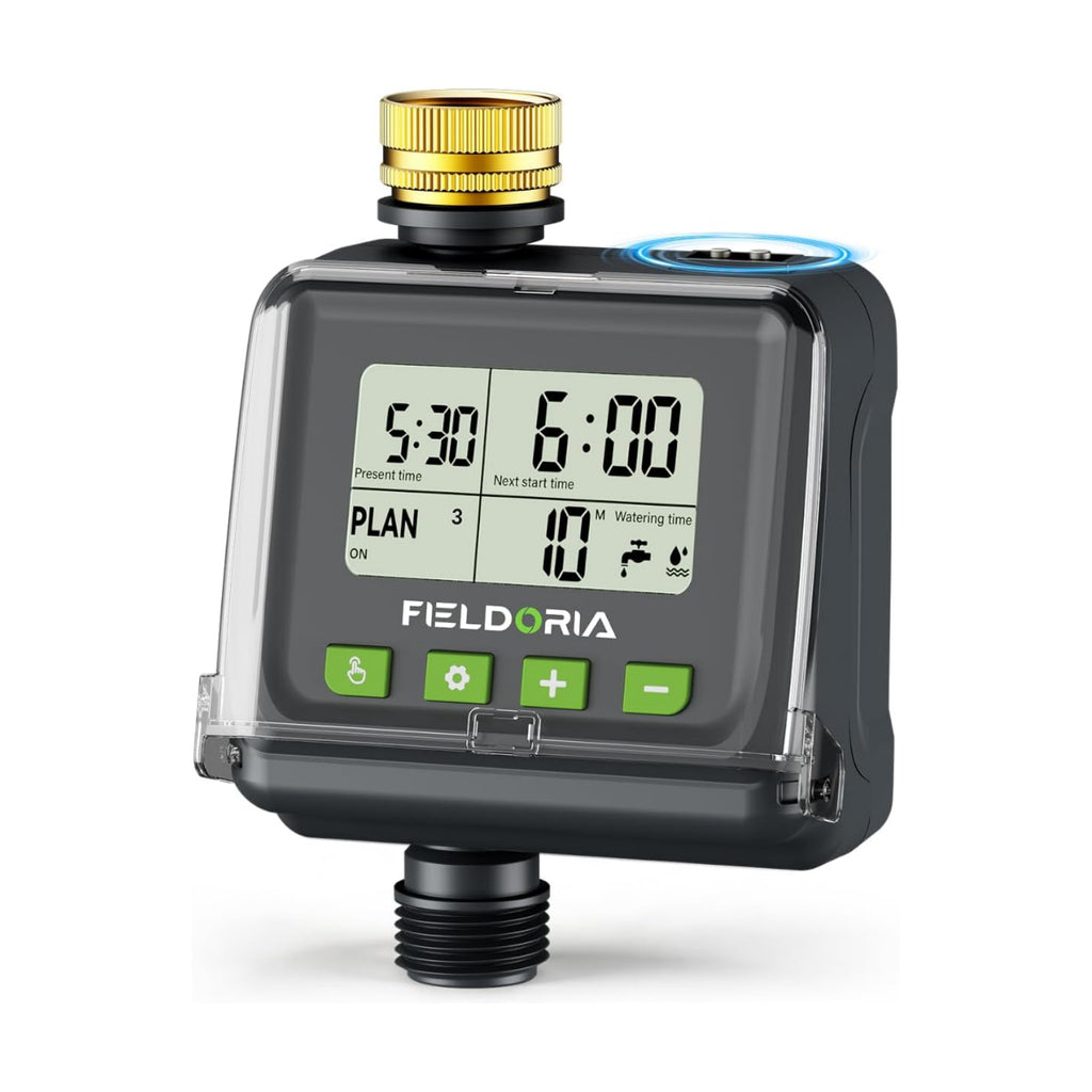 Sprinkler Timer for Garden Hose, Programmable Watering Timer with Rain Delay, Outdoor Automatic& Manual Irrigation