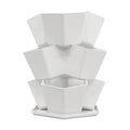 Tierra Verde 3-Tier Stackable Countertop Tabletop Modular Planter in Eggshell White