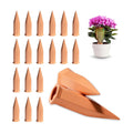 16 Pack Terracotta Plant Watering Spikes, Self-Watering Stakes for Wine Bottles, Porous Clay, Reusable (Red A)