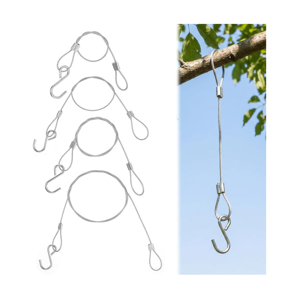 4 Pcs Bird Feeder Hanger Set, PVC Coated Bird Feeder Chain and Hook