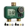 MOES 2-Zone Water Timer for Garden Lawn Hose, Brass 3/4 Inlet & Outlets | Independent Dual-Outlet Sprinkler Timer