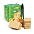 Plant Labels, 60-Pack Bamboo Garden Markers with Dual-Tip Marker