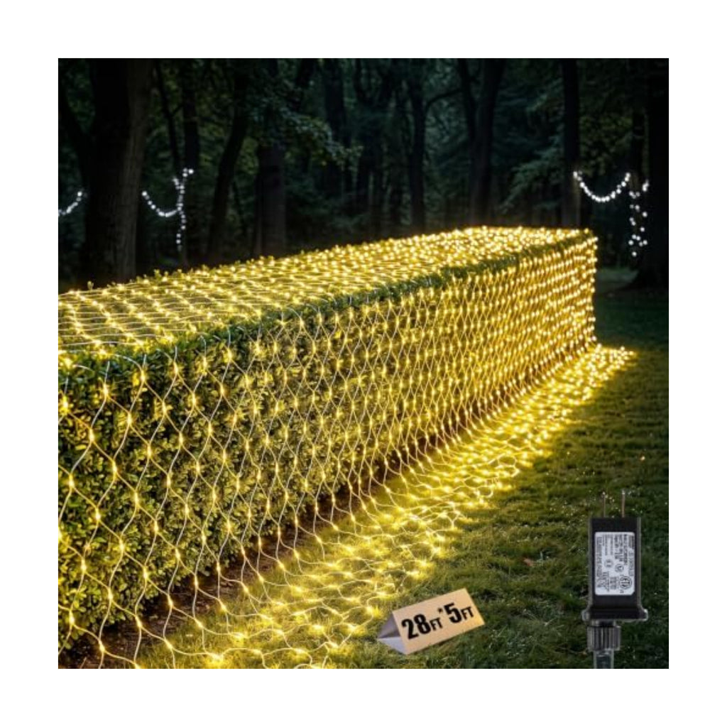 28x5FT Christmas Net Lights Outdoor Plug in with 8 Modes