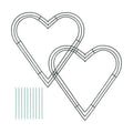 2-Pack 14 Inch Wire Wreath Frame, Heart Metal Wreath Form