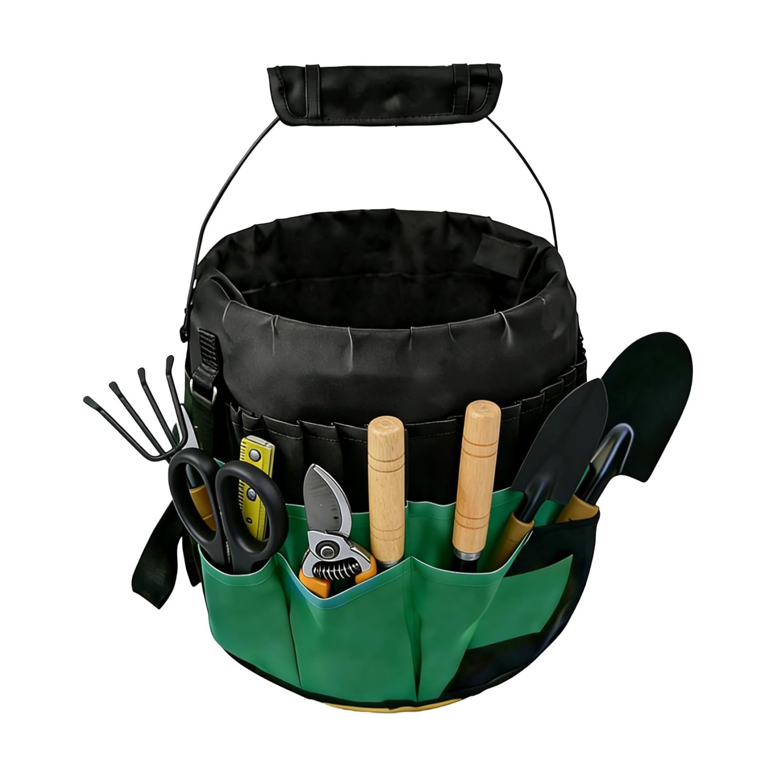 Bucket Tool Bag Organizer with 42 Pockets Multi-functional Garden Tool Bag Organizer 5 Gallon Bucket Tools Kit for