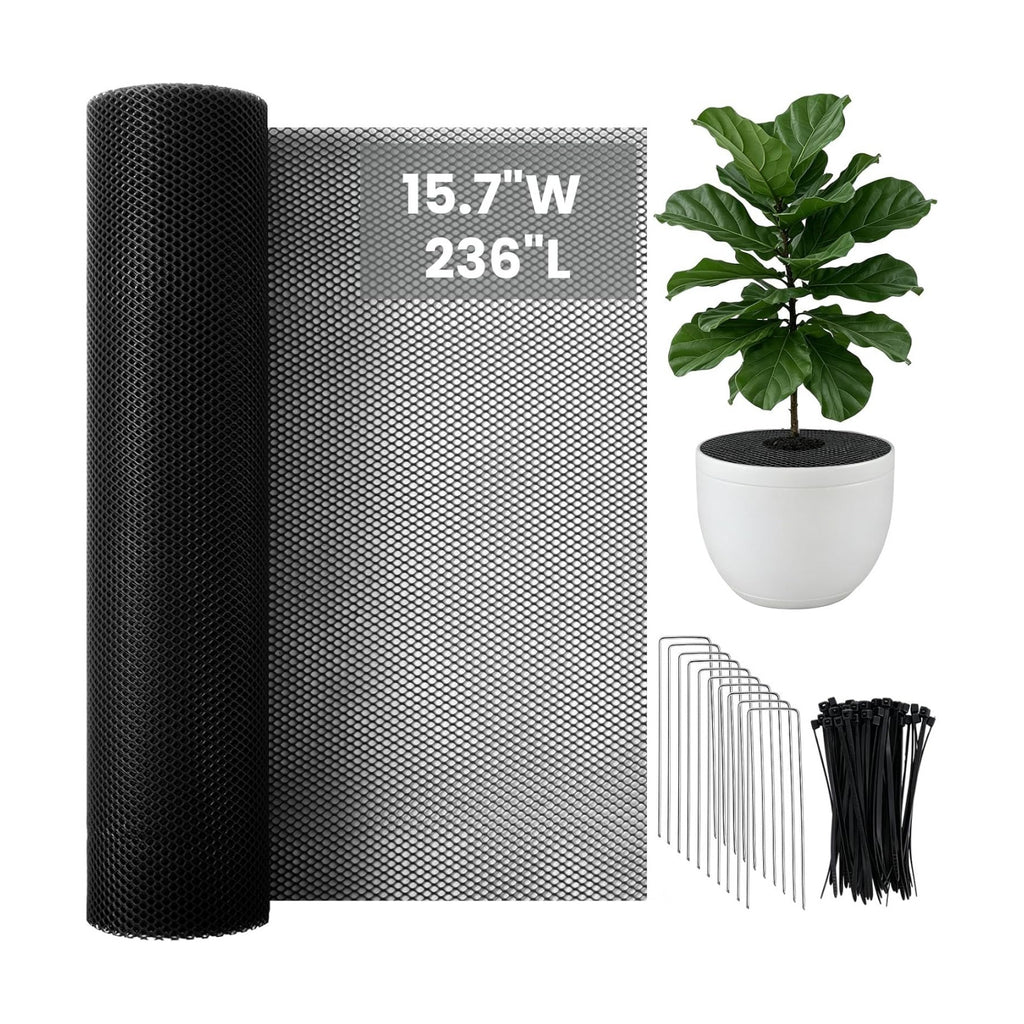 15.7" x 236" Cuttable Plant Pot Grid Set, Cat Plant Blocker Set