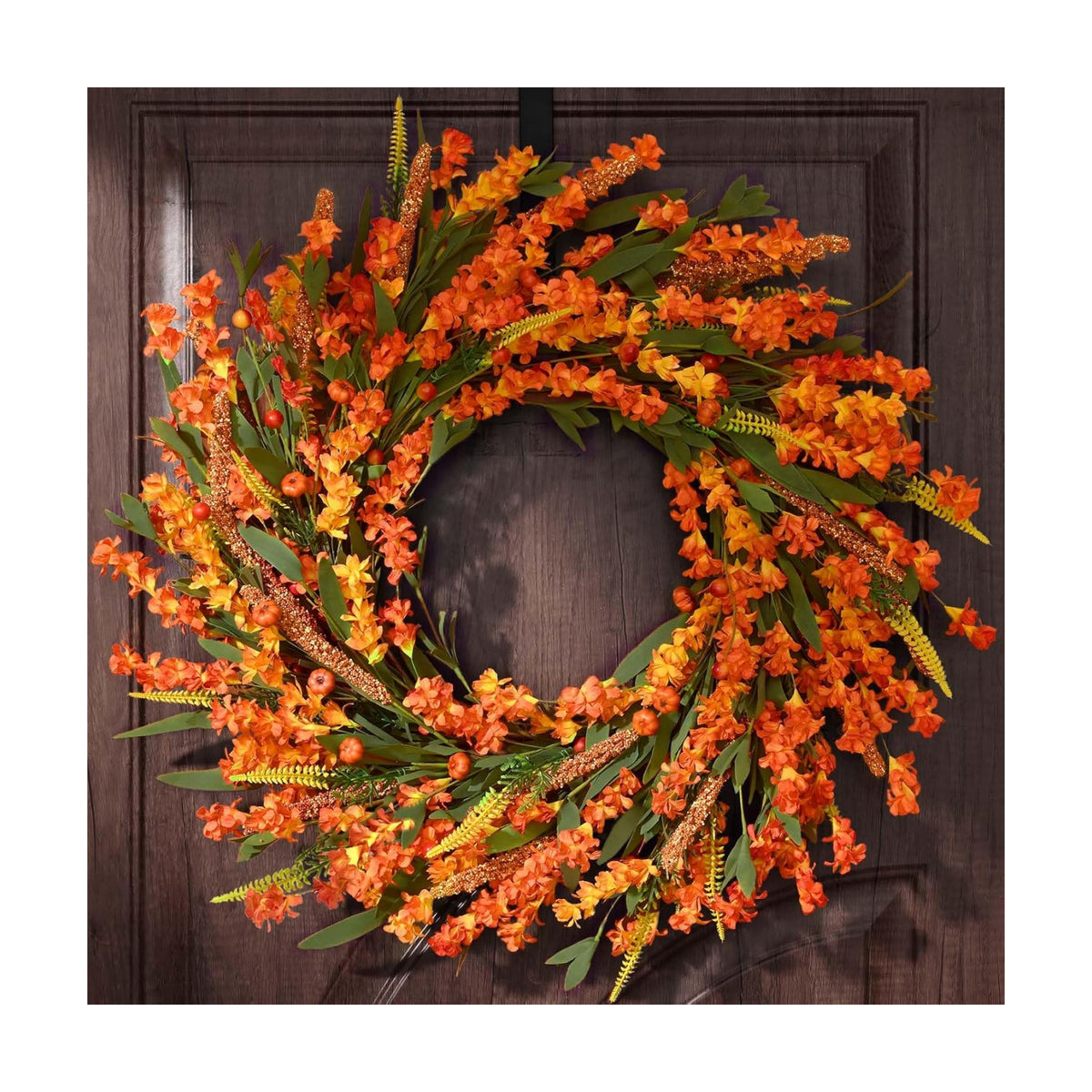 Waipfaru 24 Inch Fall Wreaths for Front Door Outside
