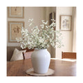 Suncalla 6 Pcs Faux Dusty Plum Berry Stem Fall Decor, White, 35 Inch
