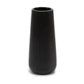 7.8''H Ceramic Vase, Pampas Grass Vase, Ribbed Modern Decor, Matte Black