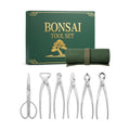 6-Piece Bonsai Tools Set with Tool Roll Bag and Luxury Gift Box | Heavy Duty Bonsai Tree Kit, Include Concave Cutter