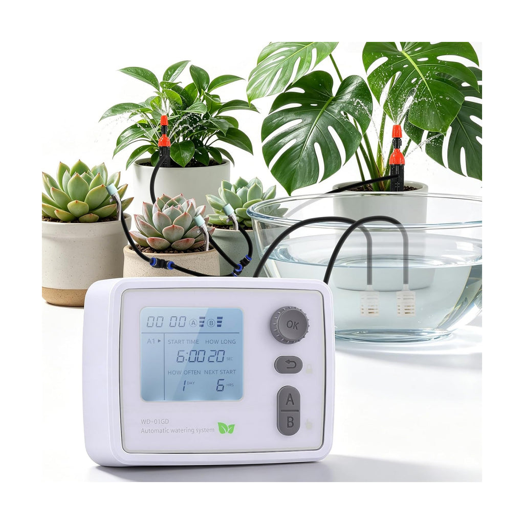 Dual Pump Indoor Plant Watering System for 20 Potted Plants | Dual Zoned Custom Watering, Upgraded 2-in-1 Spray & Drip