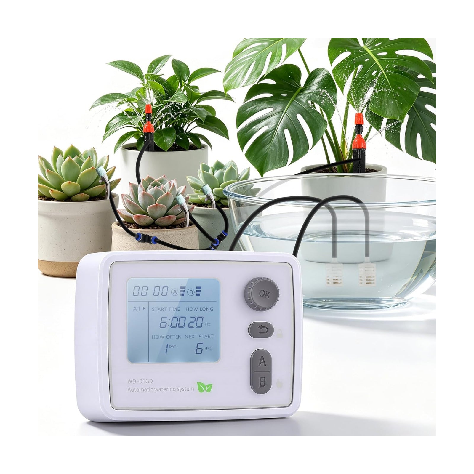Dual Pump Indoor Plant Watering System for 20 Potted Plants | Dual Zoned Custom Watering, Upgraded 2-in-1 Spray & Drip