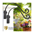 16 Inch Swivel Plant Hangers Bracket, 2 Pack Bird Feeder Hangers | Heavy Duty Swinging Plant Hanger, Solid Iron Wall