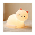 Cute Smile Cat Night Light RGB Rechargeable Soft for Nursery Bedroom