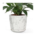 10 Inch Ceramic Plant Pot with Drainage Hole Mesh Net, Large Flower Pots for Indoor Plants with Saucer, Gardening Pots