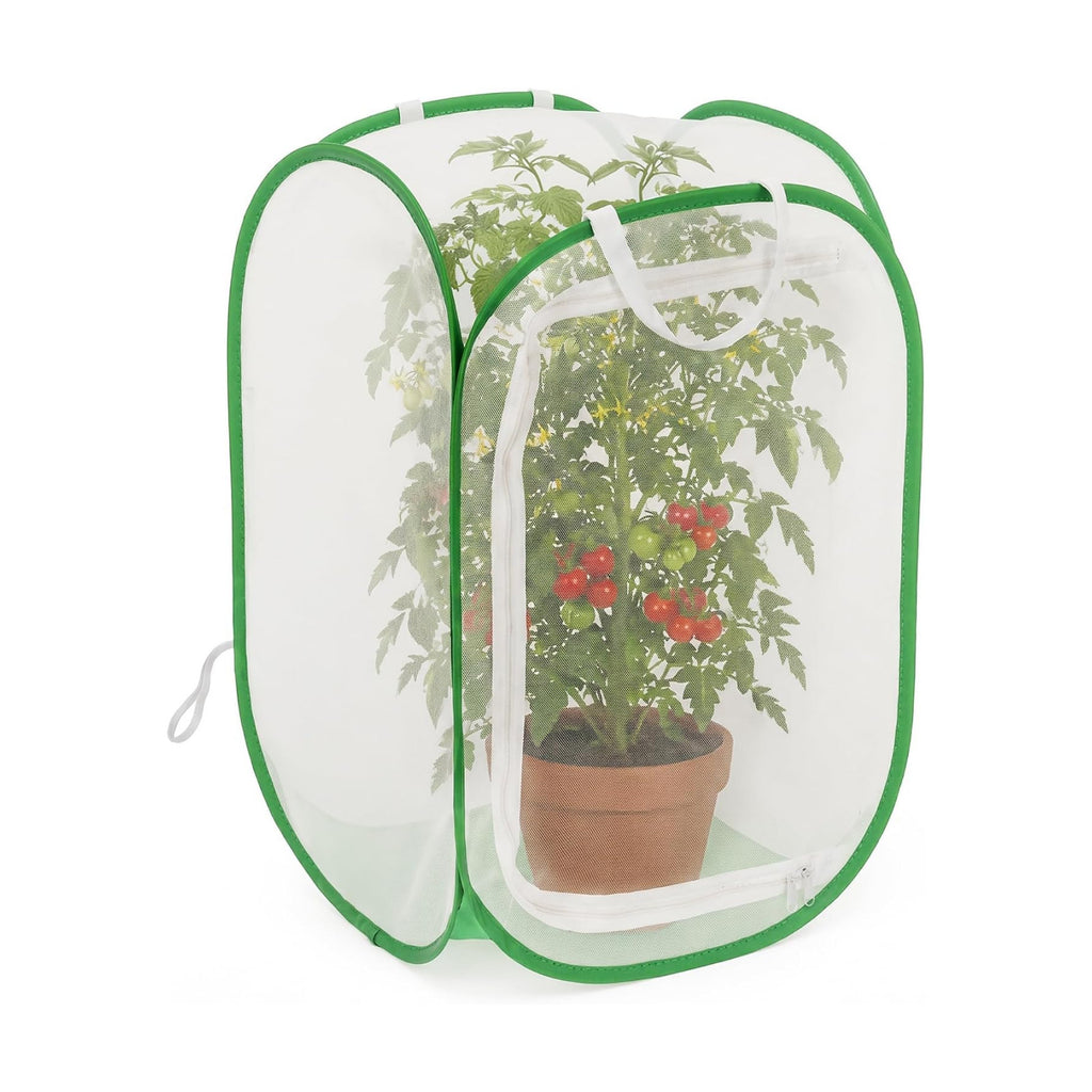 36" Pop Up Garden Mesh Plant Cover, Butterfly Enclosure Mesh | Pop Up Greenhouse, Plant Cover for Pests, Bird and Plant