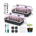 BAOSHISHAN Seed Starter Tray with Grow Light - 120 Cells Self-Watering | 24/7 LED Grow Light, 4'' Humidity Dome, Ideal