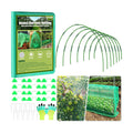 Garden Mesh Netting Kit, 7 Sets Garden Hoops with 10x30 ft Garden Covers | Bird Netting with 12 Clips, Garden