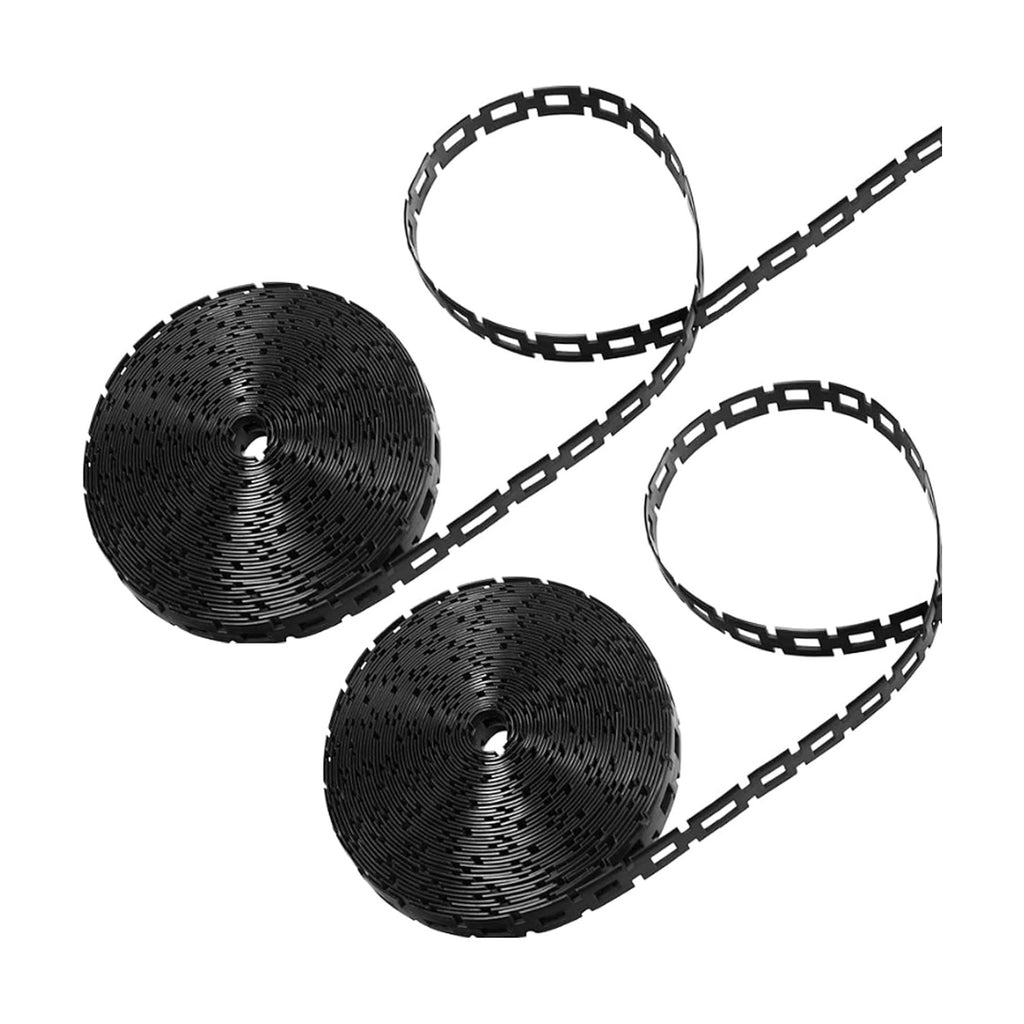 codree 2 Pcs 50Ft Plastic Chain Lock Tree Tie, 1/2 Inch Wide Adjustable Tree Support Straps for Staking, Flexible Cable