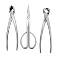 3pcs Bonsai Tool, Professional Stainless Steel Bonsai Trimming Kit with Knob Cutter Concave Cutter Leaf Scissors for